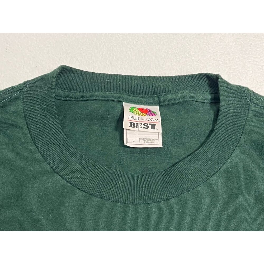 Indiana Hoosier State Map Tee Green L Fruit of the Loom BEST Vintage 50/50 - Picture 8 of 14
